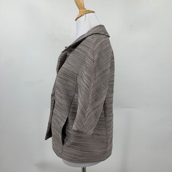 Ann Taylor Jacket Womens XS Extra Small Multicolor Hidden Snap Button Textured - Picture 5 of 14